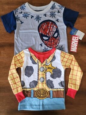 Disney Pixar Toy Story Toddler Tee - Light Blue & Red